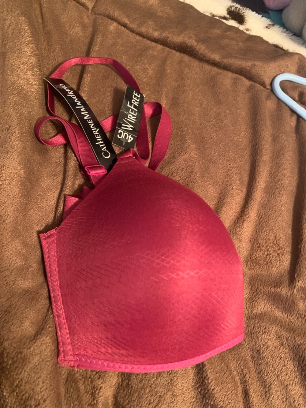 Catherine Malandrino Wireless Molded Bra in Deep Raspberry